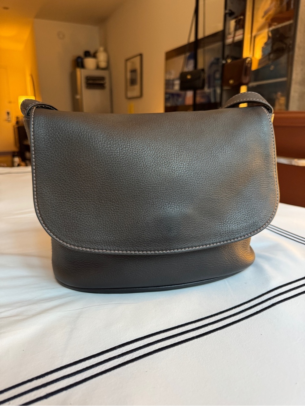 Vintage Coach Sonoma Flap Bag in Brown Nubuck Leather # 4903